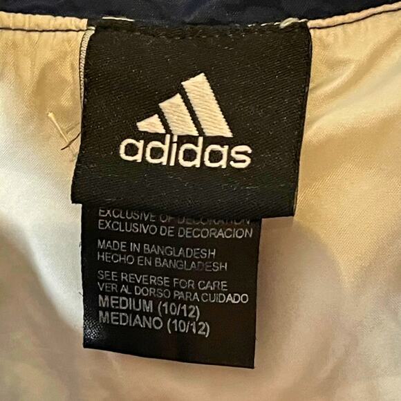 Notre Dame Irish Adidas Kids Windbreaker Pullover Jacket Blue Size Youth Medium - Picture 4 of 5